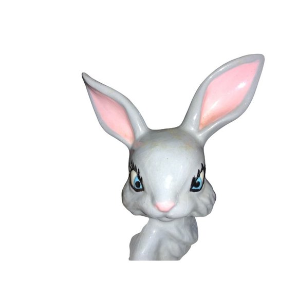 Vintage Ceramic Easter Bunny Pulling Cart  of Eggs - Picture 2 of 12